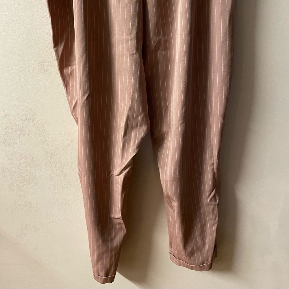 Charlotte Russe+ Pink Striped Cuffed Hem Trousers NWT Size 3X - Picture 12 of 15